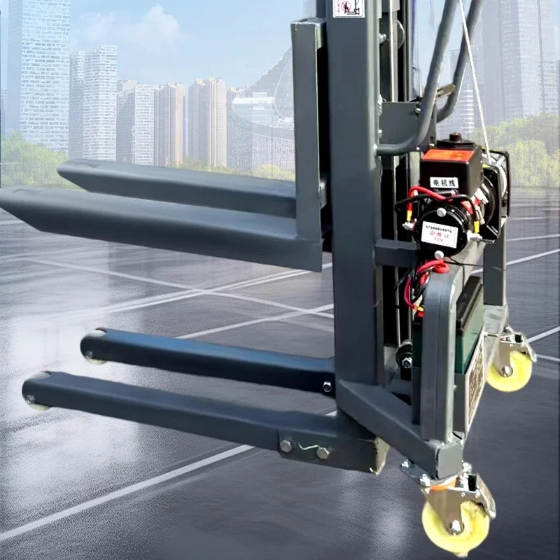 1.2M/1.6M Electric forklift Portable small loader Lighting and audio transporter Air box electric stacker