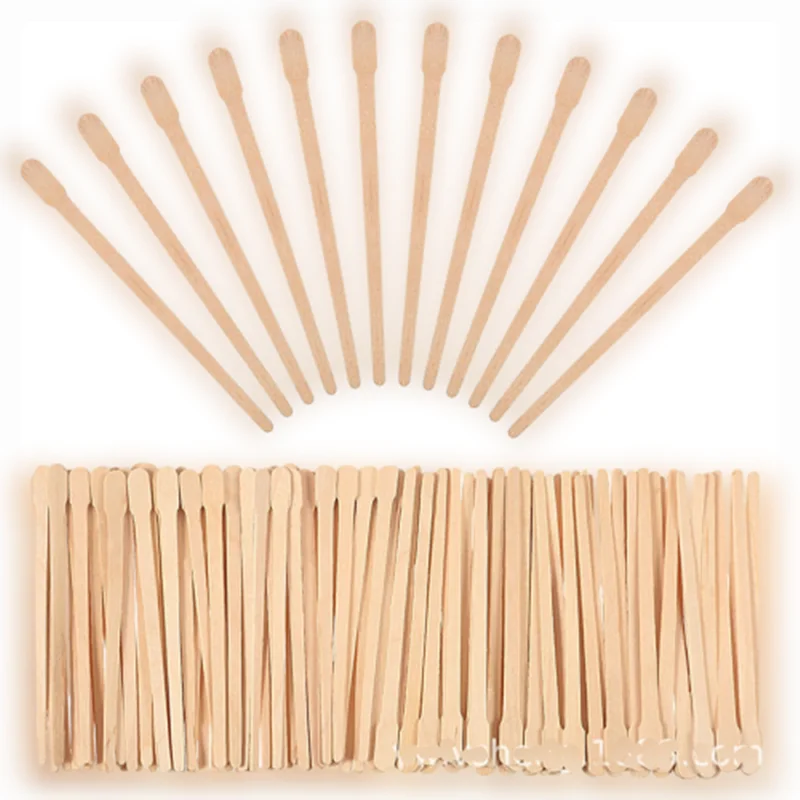 Hot Sale 100pcs Disposable Wooden Waxing Stick Disposable Hair Removal Beauty Bar Body Beauty Tool Wax Bean Wiping Wax Tool