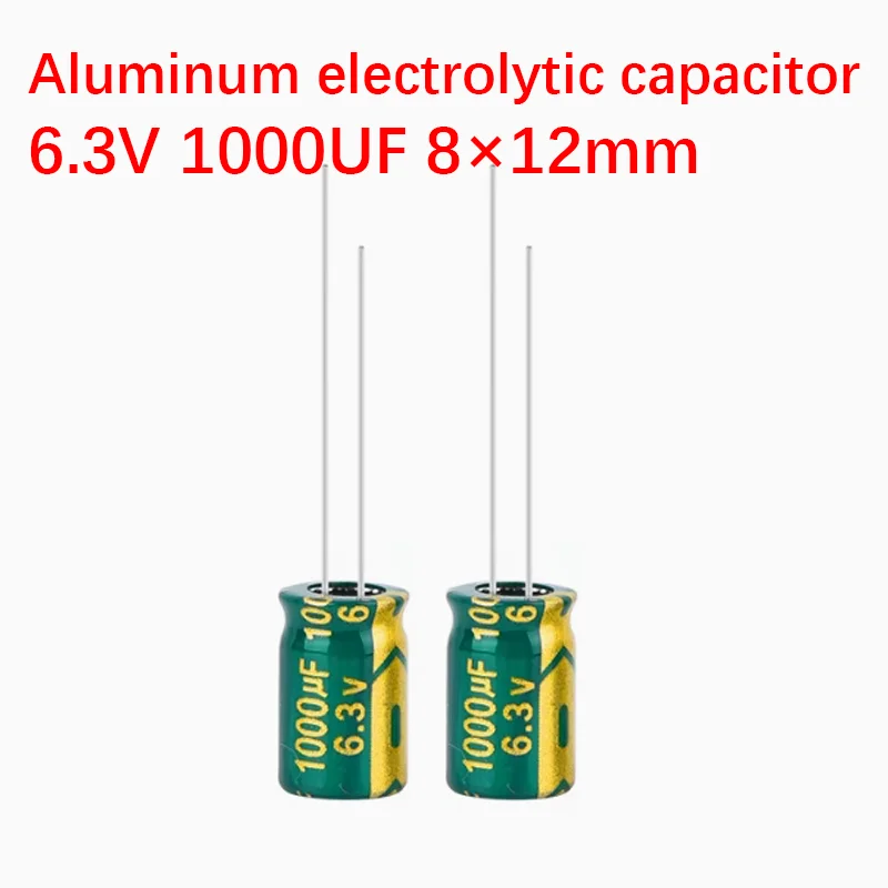 500pcs 6.3V 1000uf capacitor 8×12mm Aluminum electrolytic capacitor High Frequency Low ESR