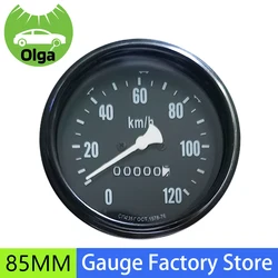 85MM Diameter For KAMAZ Zil Gil ЗИЛ new odometer CП135ГOCT,1578-76 olga gauges 0-120/Mile Speedometer