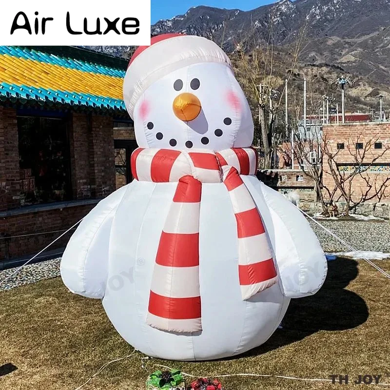 

Быстрая воздушная доставка, гигантский надувной снеговик с Рождеством, уличное украшение со светодиодной подсветкой, домашний двор, сад, праздничное украшение