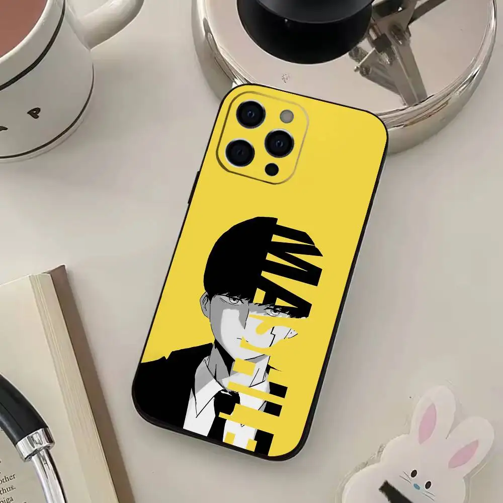 حافظة هاتف Comics Magic and Mus-cles M-Mashle لهاتف iPhone 17,16,15,14,13,12,11 Plus، Pro Max، XS، غطاء أسود ناعم #2