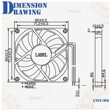 YOUNUON 80MM ventilátor 5V USB ventilátor 80x80x10mm 8cm DC 5V 12V 24V 8010 ventilátor bezkartáčový chladič PC ventilátor počítačové skříně ventilátor chladič 10 nejlepší prodej 12V DC ventilátor - №4