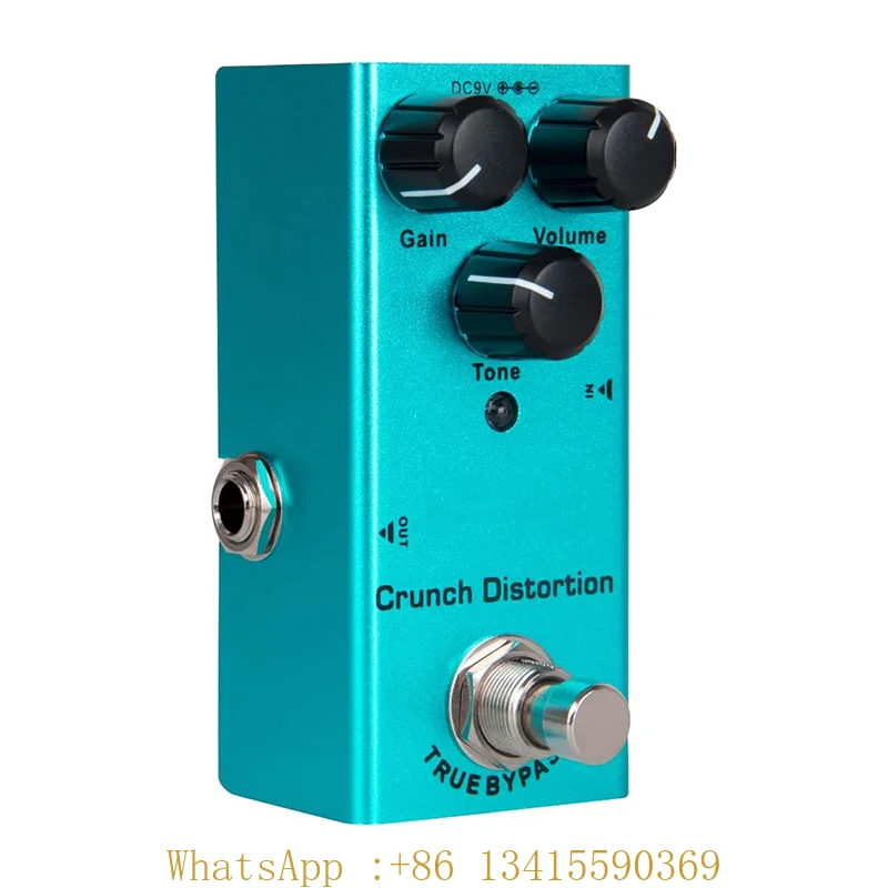 

Crunch Distortion Electric Guitar Effects Pedal Mini Single Type DC 9V True Bypass for Guitar Lover