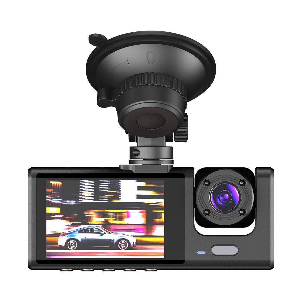 

1080P DVR Dash Camera Front & Inside & Rear Camera Driving Recorder 2 Inch Screen Dashcam Support Night-Vision Loop Recording