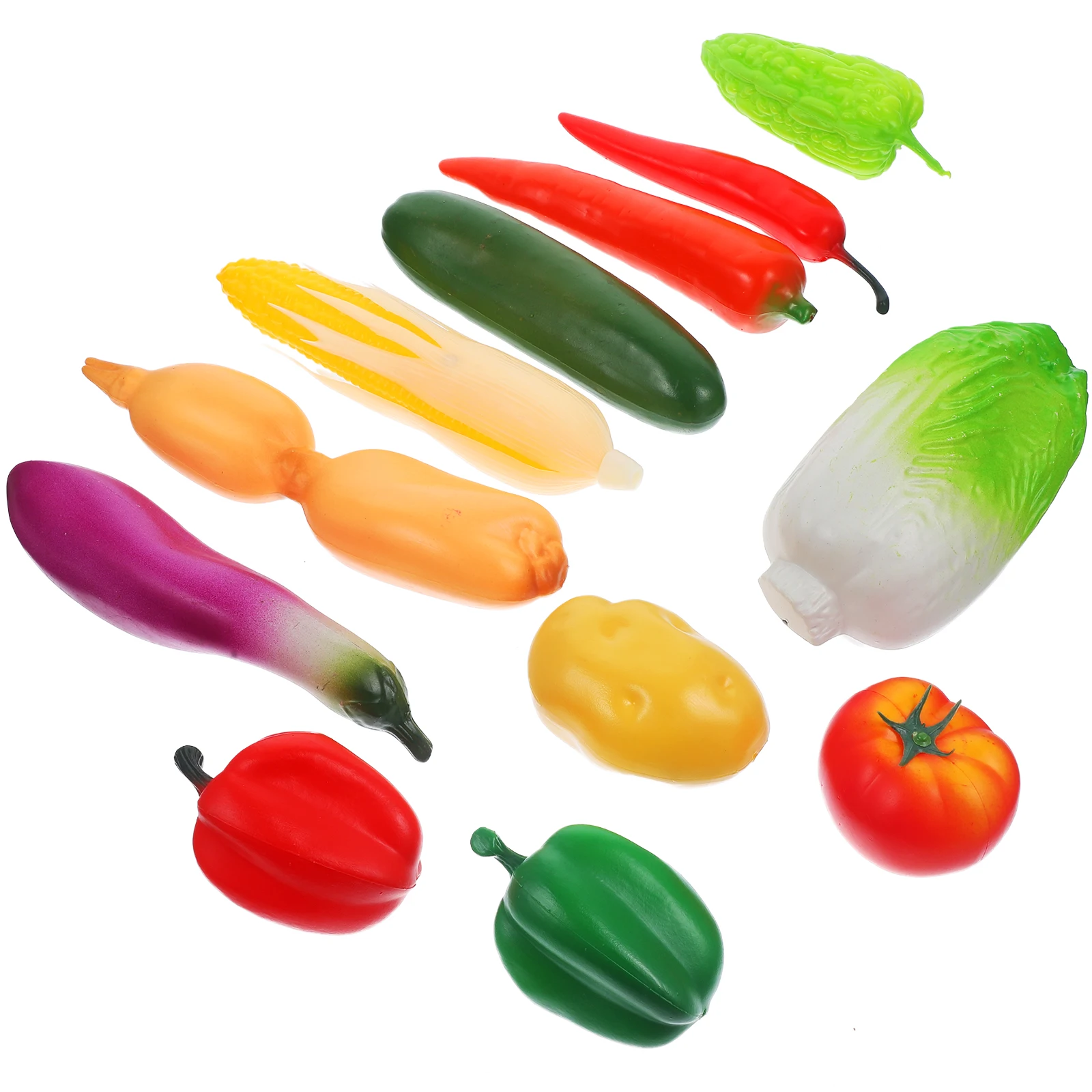 

12pcs Simulated Vegetable Teaching Aids Realistic Plastic Models Artificial Decorations for Showcase Home Supermarket Vegetable