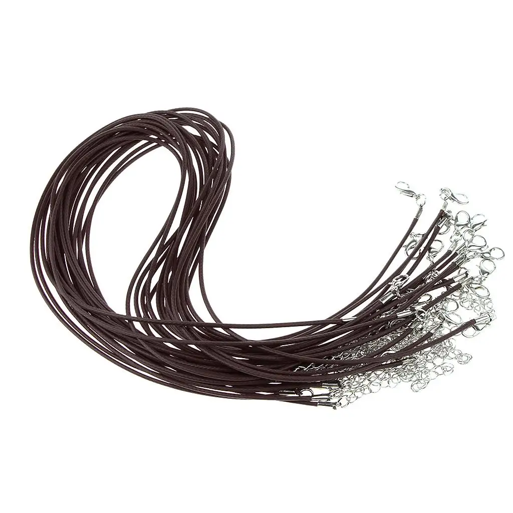 Necklace Wax Cord Chain Lovely Jewelry Making String for Charms with Lobster Clasp Extender