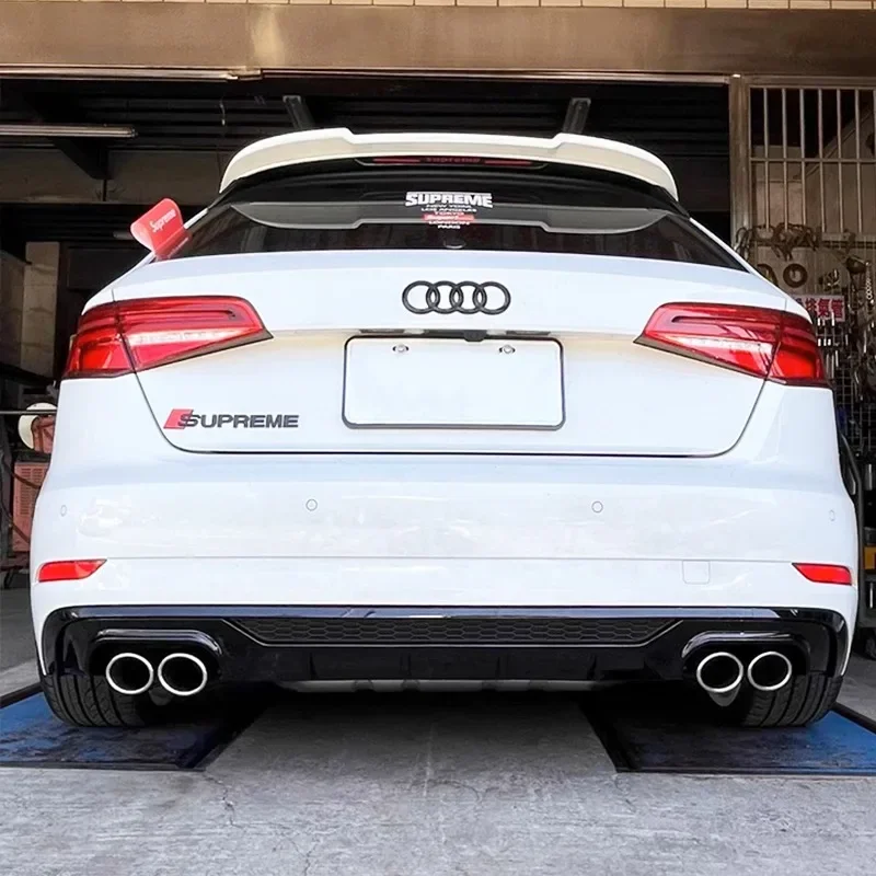 Dla Audi A3 Sportback (nie dla S-Line S3) 8V Facelift 2016-2020 Samochodowy tylny zderzak Dyfuzor Splitter Bodykit Tył Valance Tuning — zdjęcie 3