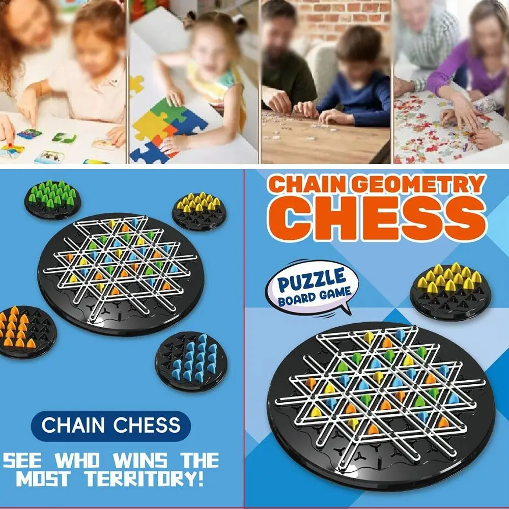 Chain Triangle Chess Game Round Chain Triangle Game Exercise Thinking Toys Puzzle Triangle Chess Triggle Board Game