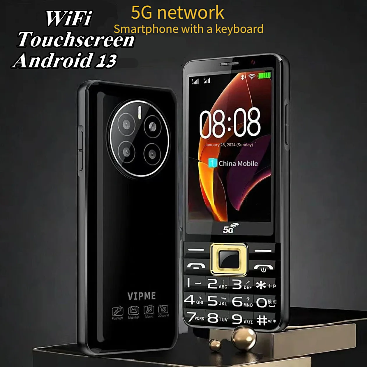 

4000 мАч Rungee M8 4G/5G Сетевой сенсорный экран 4 ГБ + 64 ГБ Wi-Fi Android13 5-мегапиксельная камера 3,54 дюйма GPS Google Play Global Language