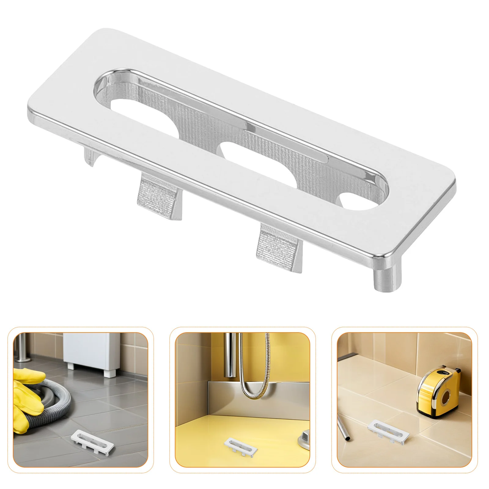 10Pcs Sink Overflow Decorative Cover Plastic Basin Insert Rectangle Shape Quick Installation Kitchen Vanity Accessory