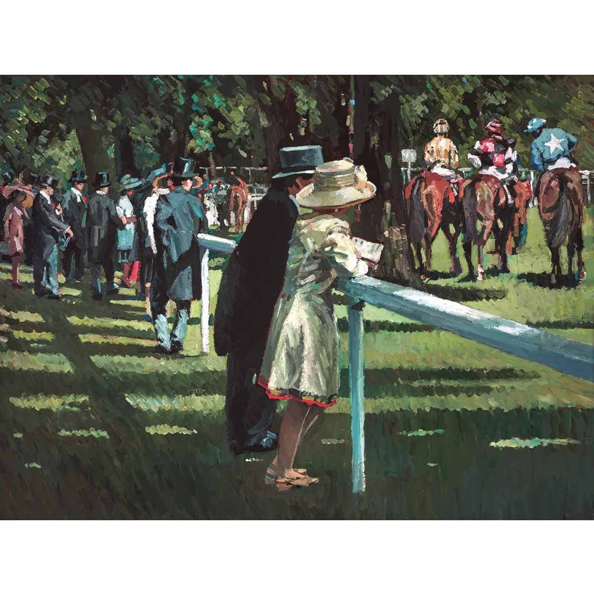 Hand painted high quality reproduction of On Parade by Sherree Valentine Daines Modern wall art picture Home decor Free Shipping