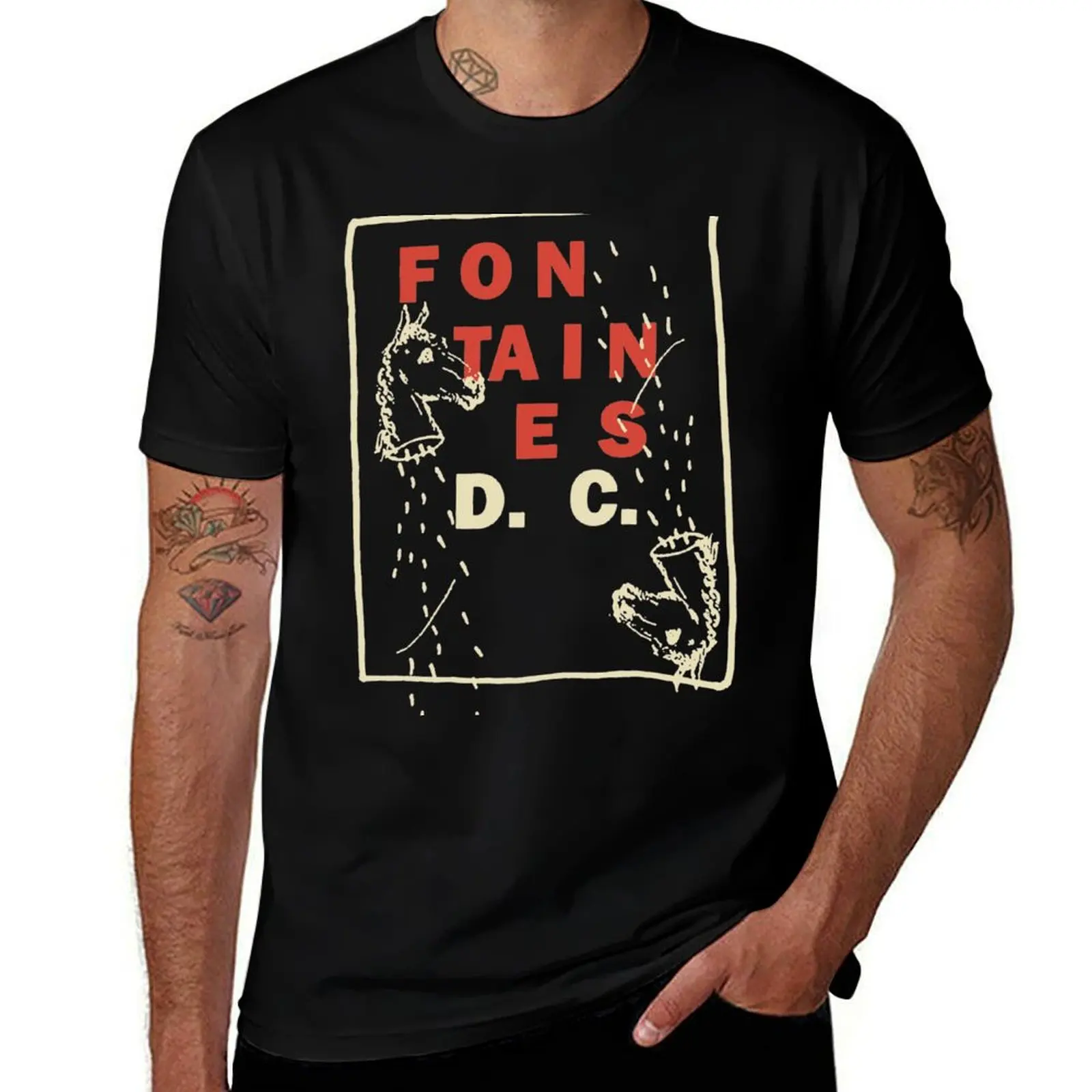 Onedos FONTAINES Show D.C. American DC Tour 2020 T-Shirt summer shirt Short sleeve tee clothes funny t shirts men