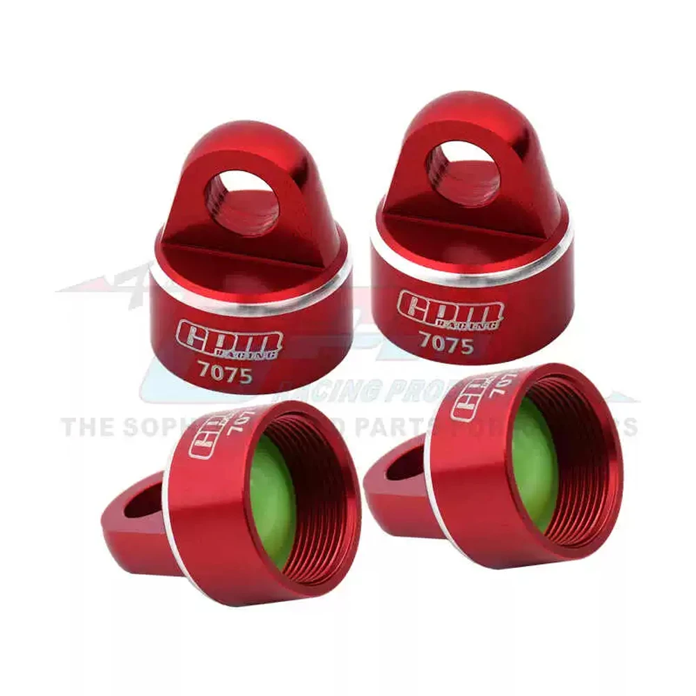 GPM معدن 7075 سبيكة الصدمات قبعات امتصاص الصدمات غطاء 9664 ل Traxxas 1/8 زلاجة 4WD شاحنة كبيرة 95076-4 RC سيارات ترقية أجزاء