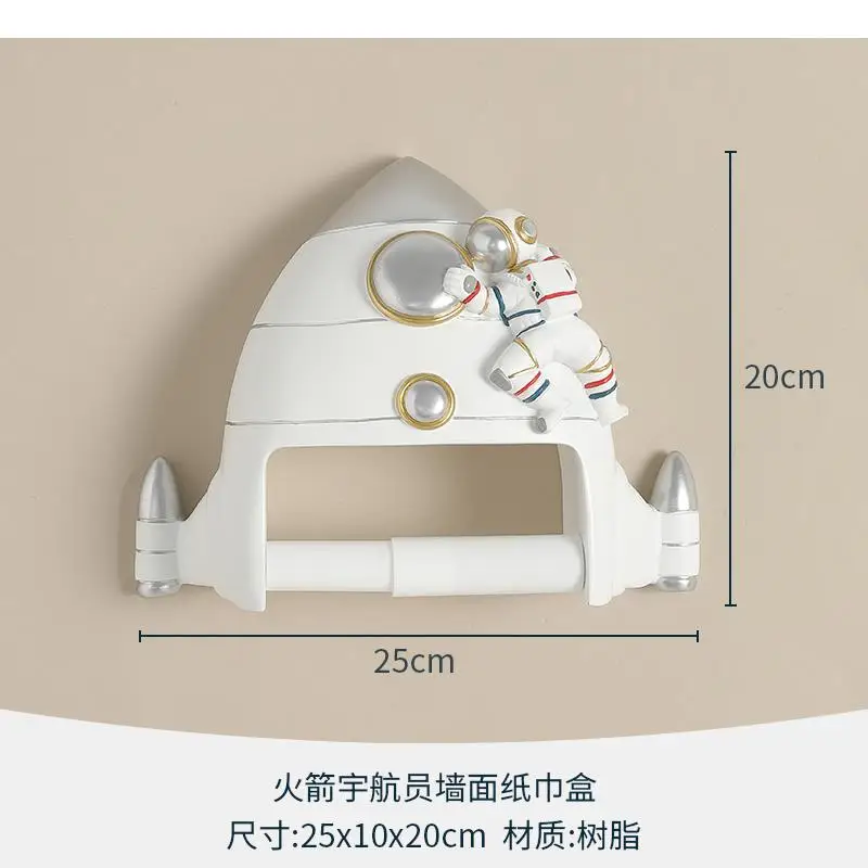 Imagem -06 - Suporte de Rolo de Toalete Montado na Parede Suportes de Tecido de Resina Rack de Astronauta Papel de Guardanapo Toalha Prateleira do Banheiro