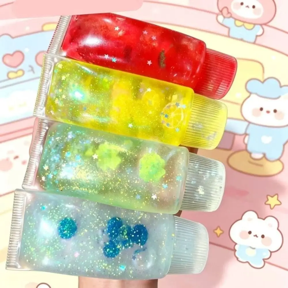 Novelty Glitter Fruit Toothpaste Squishy Non-Bounce Shapeable Facial Cleanser Fidget Pinch Soft Elastic Squishy & Adults