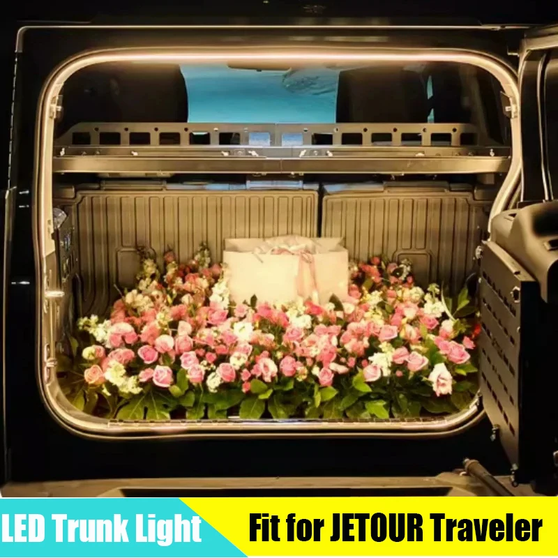 Trunk Decorative Light Suitable for Chery JETOUR Traveler T2 2023 2024 Ambient Light LED Decorative Light Car Interior Parts