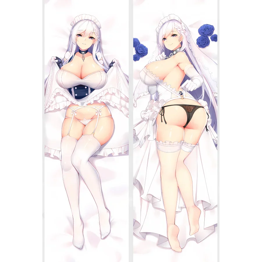 Azur Lane Dakimakura Case أنيمي وسادة غطاء DVA جميل مثير الفتيات الجانبين الفراش المعانقة الجسم المخدة أسعار الجملة