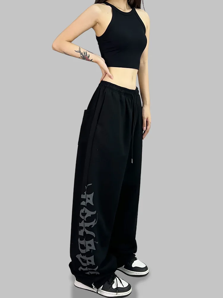 الشارع الرجعية الهيب هوب واسعة الساق فضفاضة Sweatpants النساء الربيع والخريف الجاز الهيب هوب التطهير الجاز الرقص بنطلون