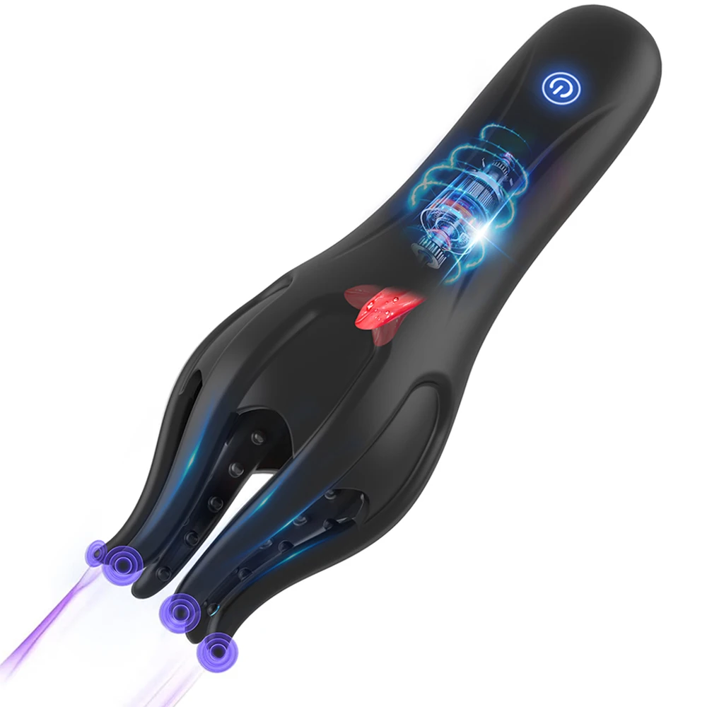Glans Trainer for Men Powerful Vibrating Penis G Spot Masturbator Soft Fingertip Prolong Endurance Massage Vibrator  Toys