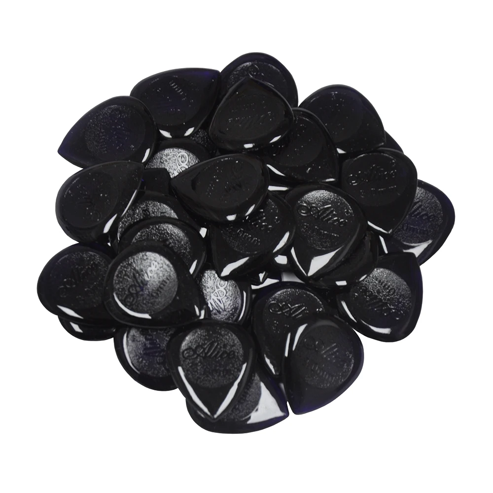 50pcs X-Heavy 3mm Teardrop Waterdrop Guitar Picks Plectrums For Electric Guitar Jazz Purple