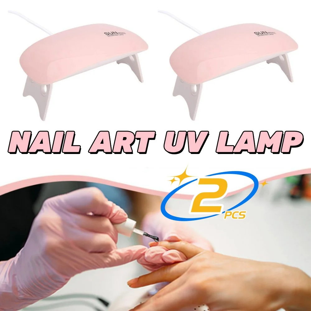 1 paio di essiccatori per unghie ultravioletti a LED protettivi, mini lampada per manicure UV ricaricabile, accessori per nail art