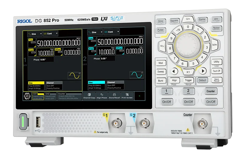 Rigol DG821 Pro/DG822 Pro/DG852 Pro- 25/25/50MHz Function / Arbitrary Waveform Generator 1/2/2 Channel 7\