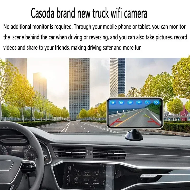 WiFi Wireless Truck Bus Car Rear View Camera 12V~24V Automobile LED Reverse HD Night Vision Waterproof Backup Camera