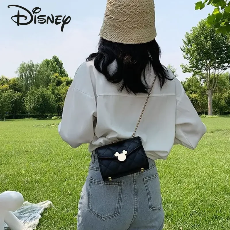 Disney-mickey bolsa de ombro feminina, bolsa mensageiro dos desenhos animados, marca de luxo, alta qualidade, moda, nova