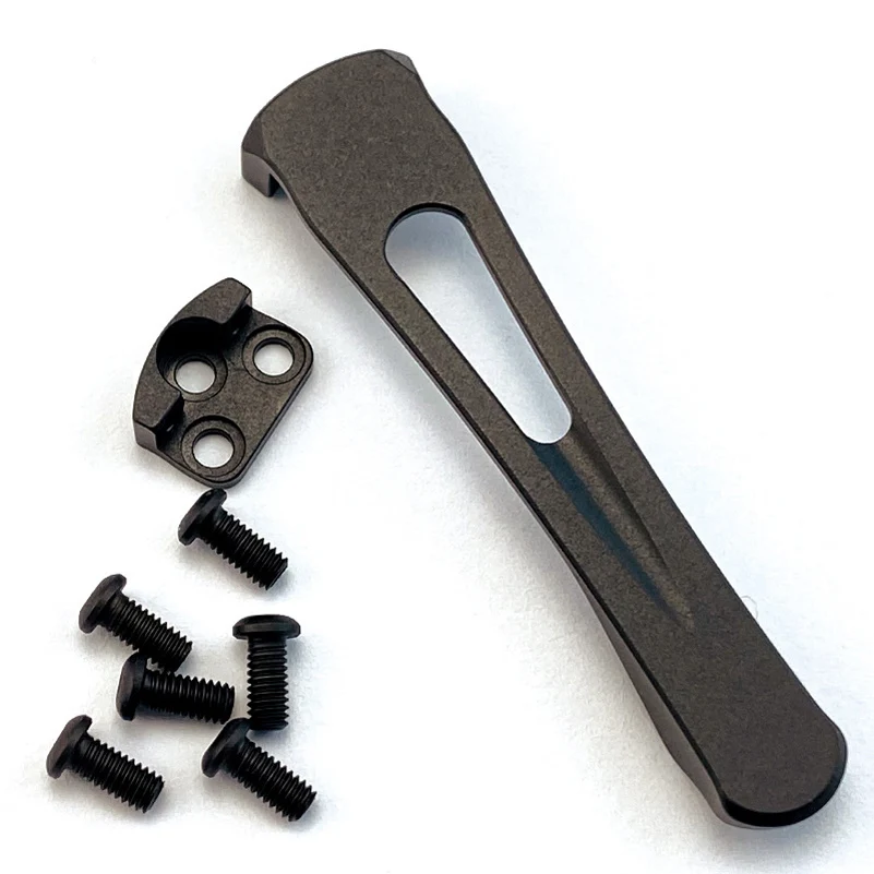 1 peça de clipes de bolso de liga de titânio Spyderco: compatíveis com facas Spyderco C81 e C223