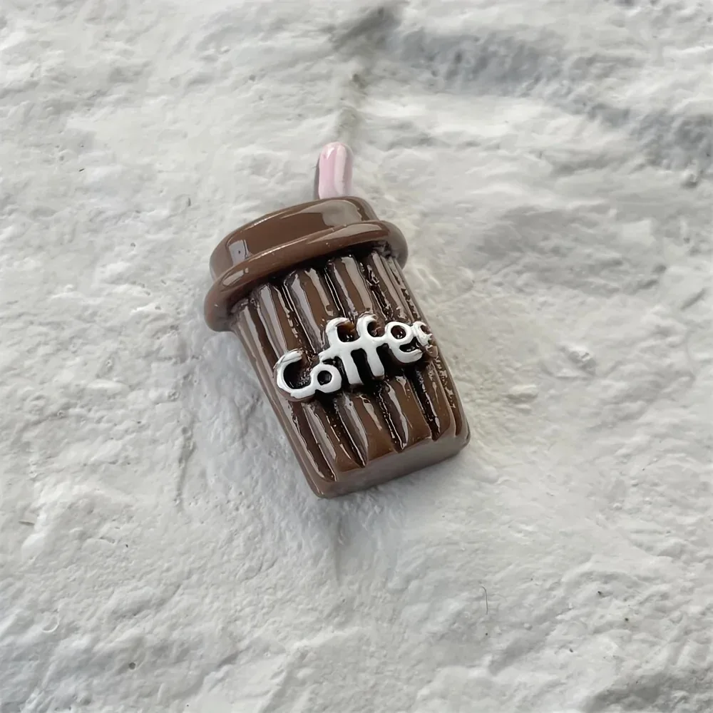 10 sztuk kawa czekolada imitacja jedzenia magnesy na lodówkę, magnesy na lodówkę Kawaii, naklejki na tablicę — zdjęcie 5