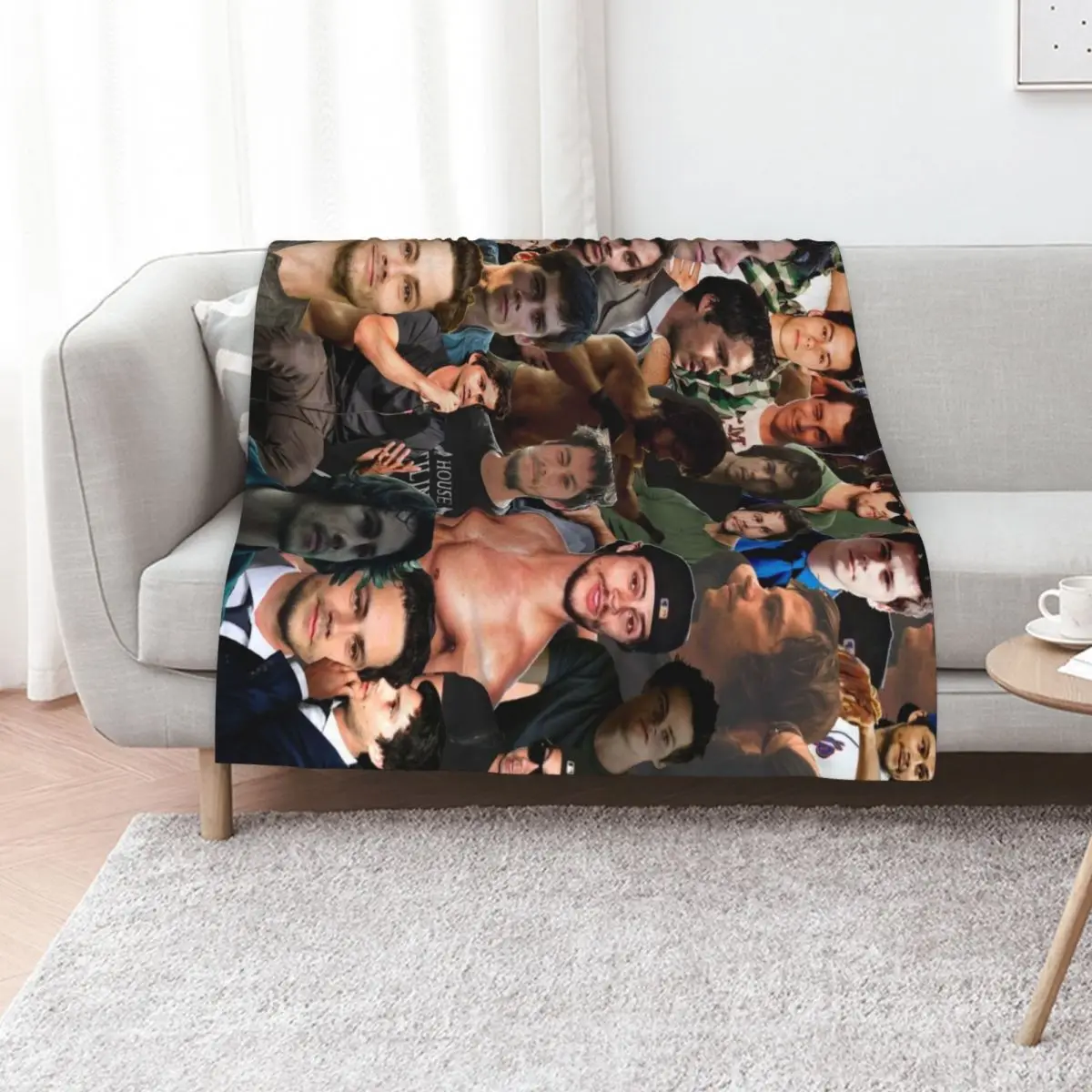

Dylan O’Brien Photo Collage Throw Blanket Custom For Sofa Thin Flannel Stuffeds Blankets