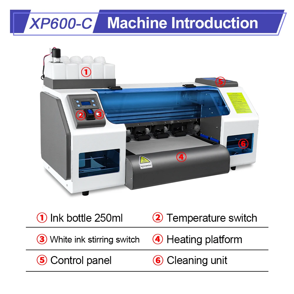 A3 DTF Printer XP600 head DTF Direct to Film Transfer Printer 33CM XP600 DTF T-shirt Printing Machine A3 Plus DTF Printer Bundle