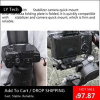Hot Aluminum Folding Camera L Plate Holder with Arca Quick Releases Plate for Stabilizers Tripods Gimbals Horizontal