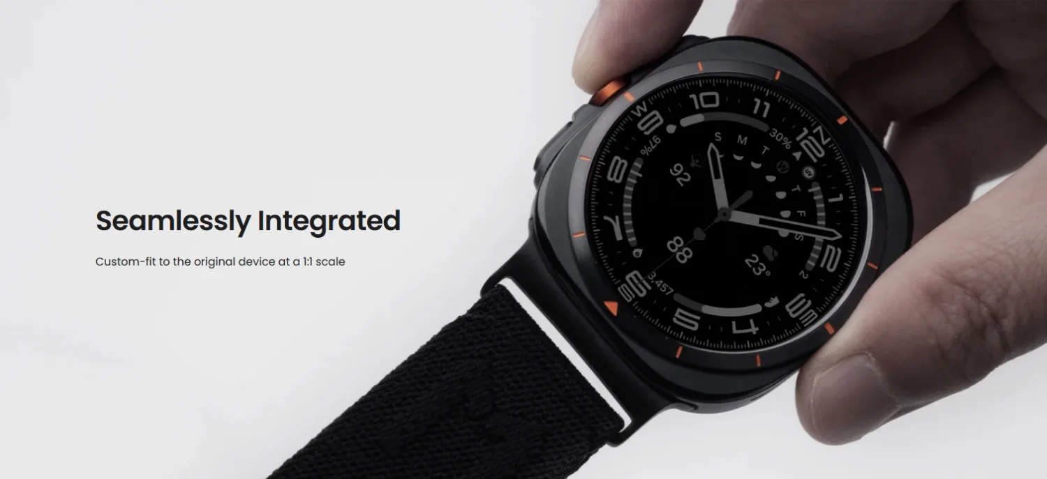AULUMU CS03 Uhrenarmband aus Titanlegierung mit Magnetverschluss und Nylon-Schnellverschluss für Samsung Galaxy Watch Ultra1/2 – Detail 7
