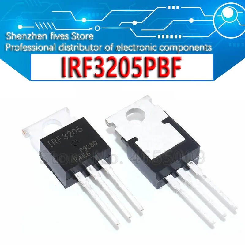 10 pçs/lote IRF3205PBF TO220 IRF3205 PARA-220 HEXFET POWER MOSFET novo e original IC