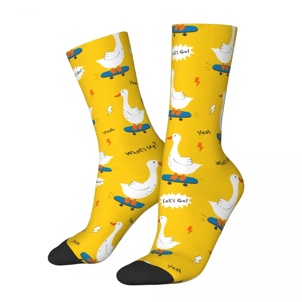 Goose Skateboard Socks Male Mens Women Winter Stockings Harajuku