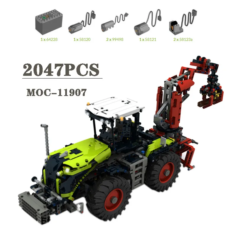 Classic Custom Building Blocks MOC-11907 Trailer Tractor Splicing Block Model 2047pcs Boy Birthday Christmas Toy Gift Decoration