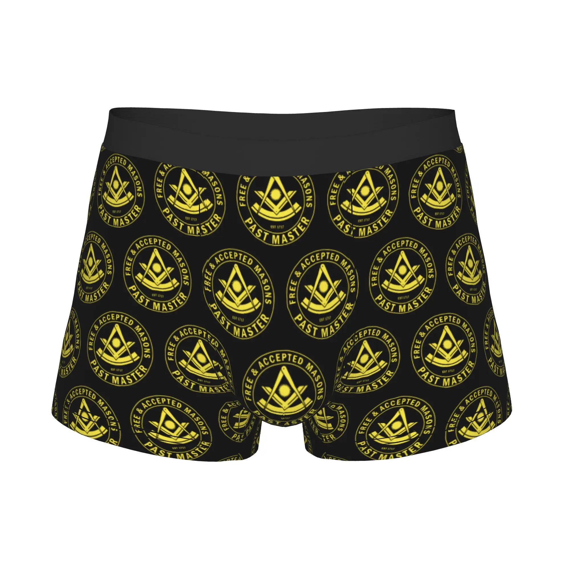 Masonic Freemason Boxer Shorts For Men 3D Print Mason Freemasonry Underwear Panties Briefs Soft Underpants