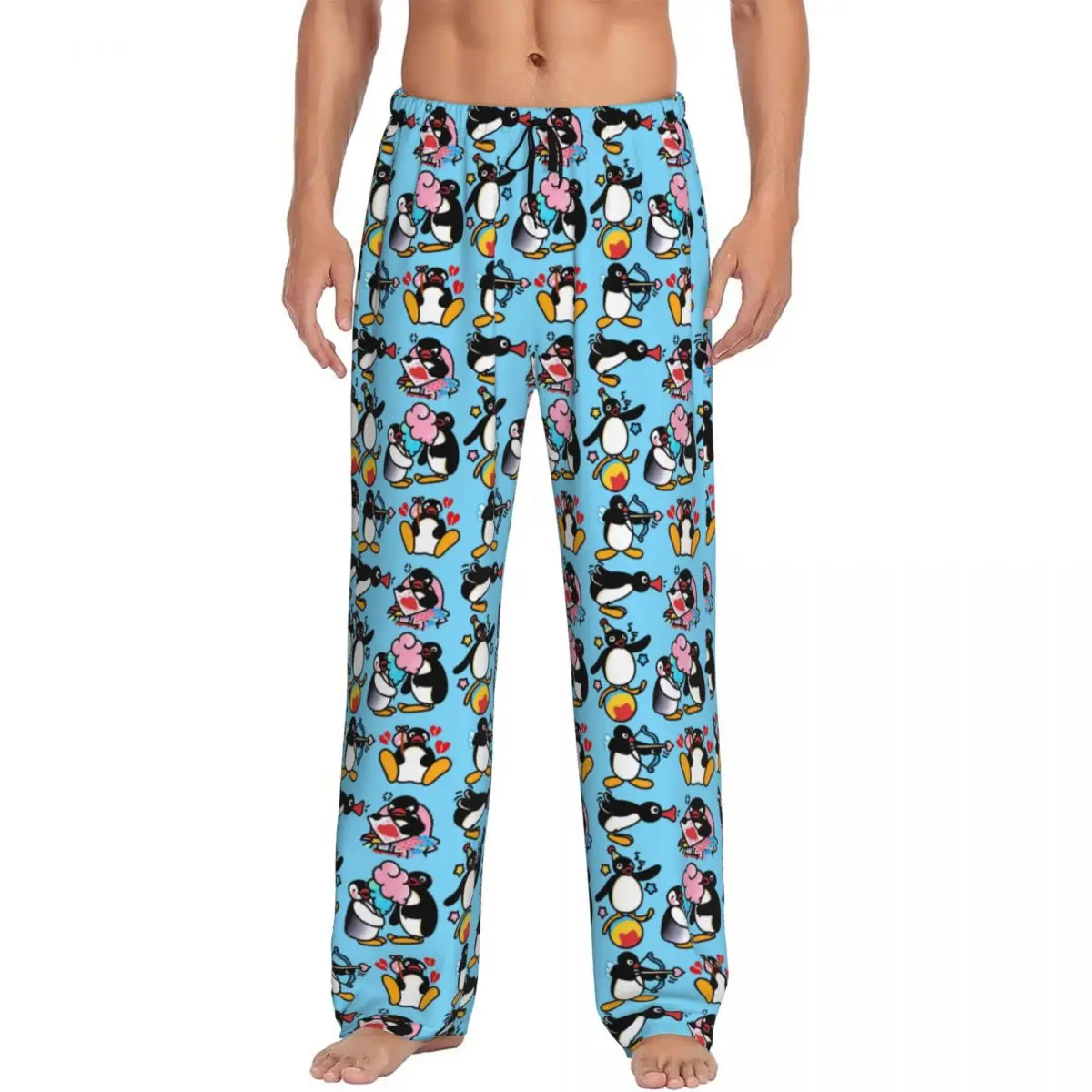 

Custom Print Noot Noot Pingu Pajama Pants Men Penguin Merch Sleep Sleepwear Bottoms with Pockets