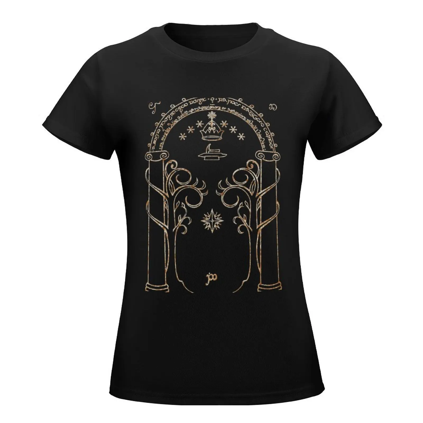 Gates of Moria T-Shirt graphics heavyweights plus size tops western t shirts for Women