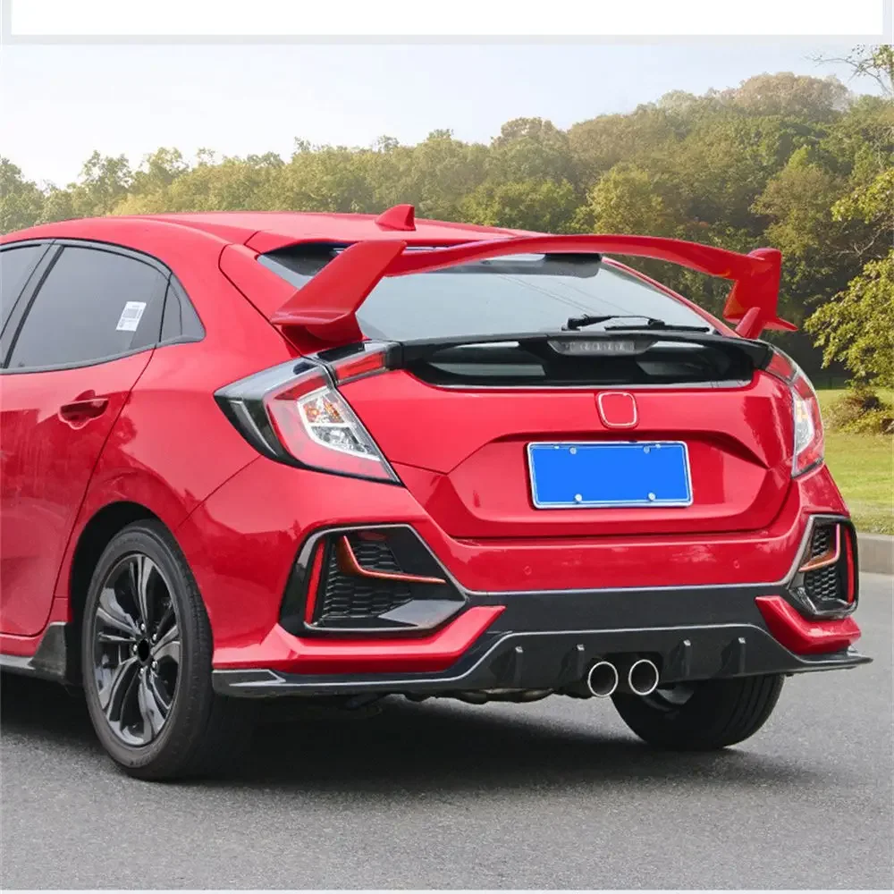 Hatchback Rear Spoiler for Honda Civic 2016 2017 2018 2019 2020 10th Gen FK7 Type-R Style Tuning Roof Wing Trunk Lip Decoration