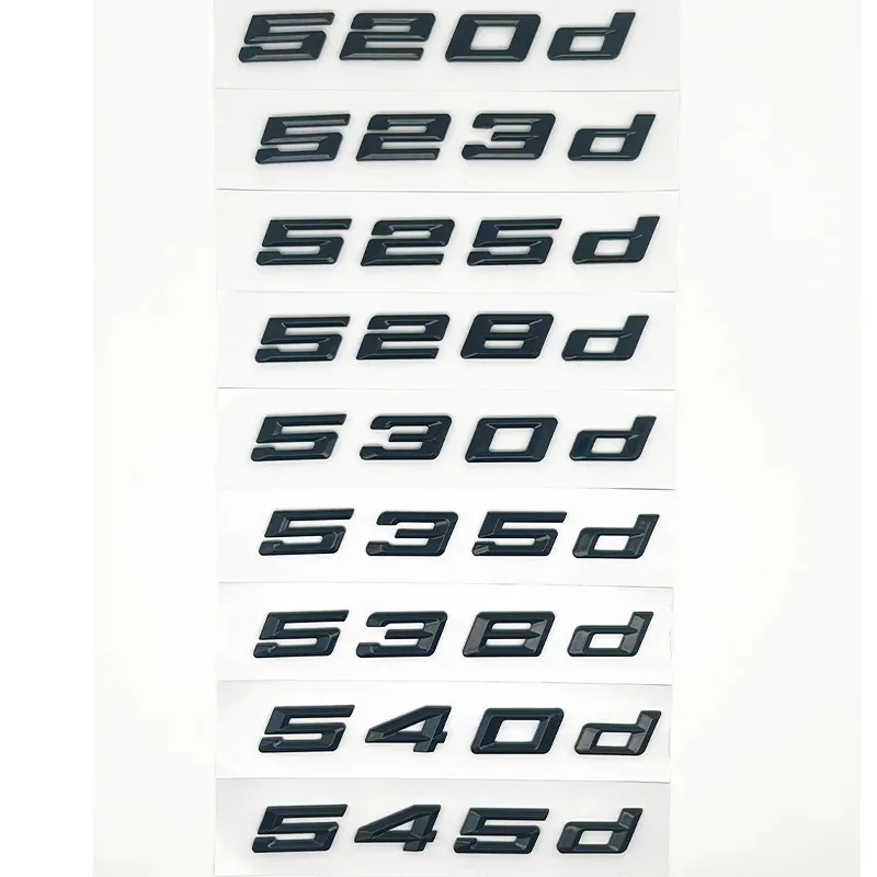 

Car 3D ABS Trunk Letters Logo Badge Emblem Decal Sticker For BMW 5 Series 520d 525d 528d 530d 535d 540d E39 E60 E61 F10 F11 G30
