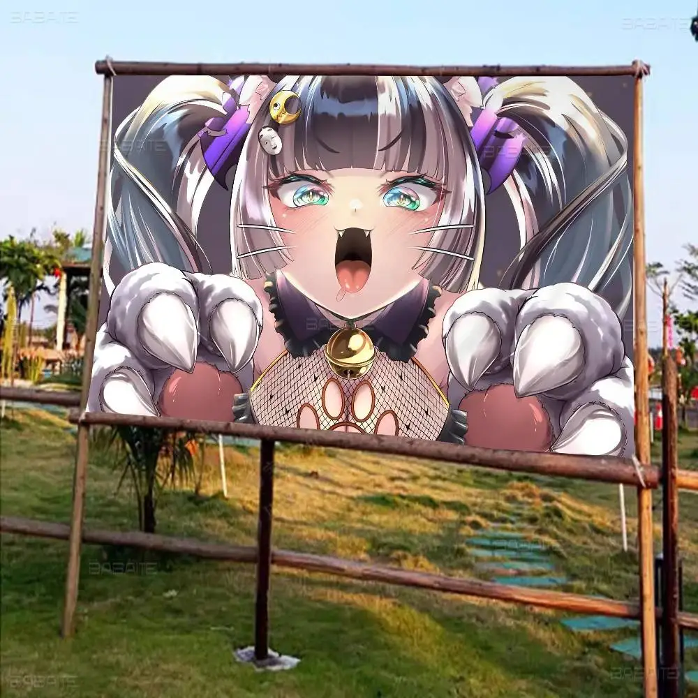 Virtual Ido Juufuutei Raden Anime DIY Flag For Family Group Photo Living Room Home Dorm Decor Wall Art Decor Banner