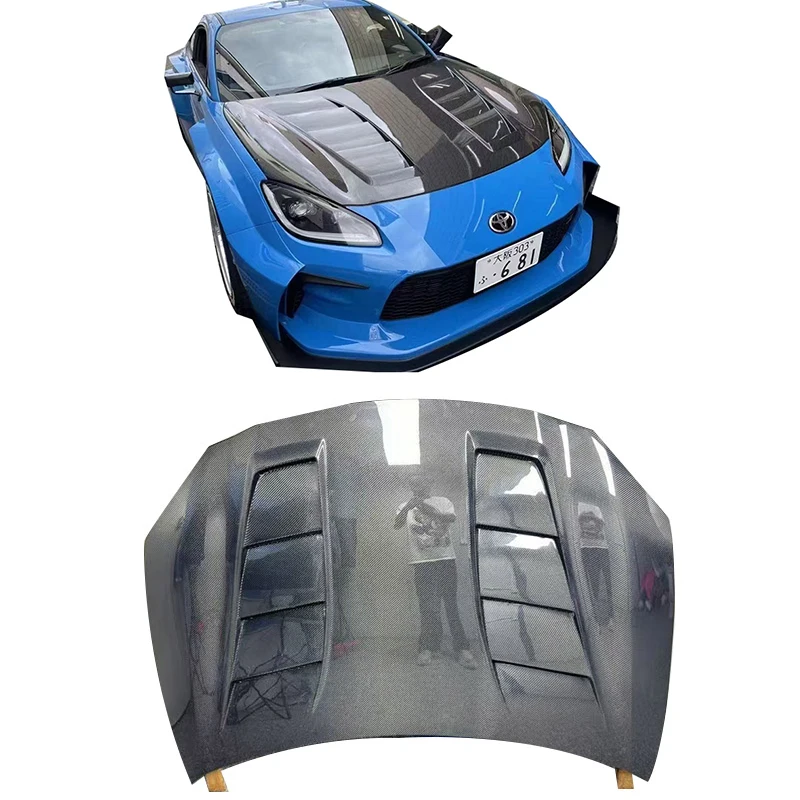 

Высококачественный передний капот из углеродного волокна для Toyota GR86 Subaru BRZ 2022 + передний бампер, капот двигателя, чехол, автомобильные аксессуары