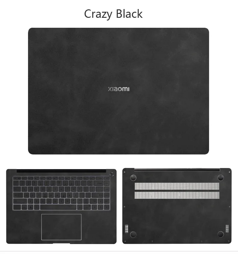 Crazy Horse Leather Sticker for Xiaomi Redmi Book Pro 14 14X 15 16 15E XMA2101-BN Laptop Vinyl Protection