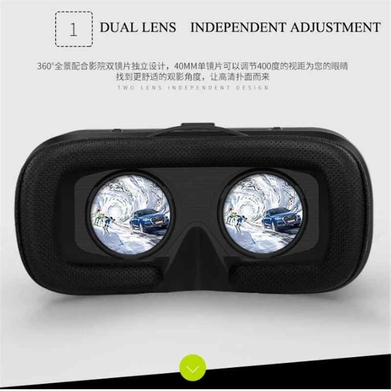 Shinecon VR Glasses 3D Virtual Reality Headset Devices Viar Helmet Goggle Lenses Smart For Phone Cell Smartphone Game Mobile Set