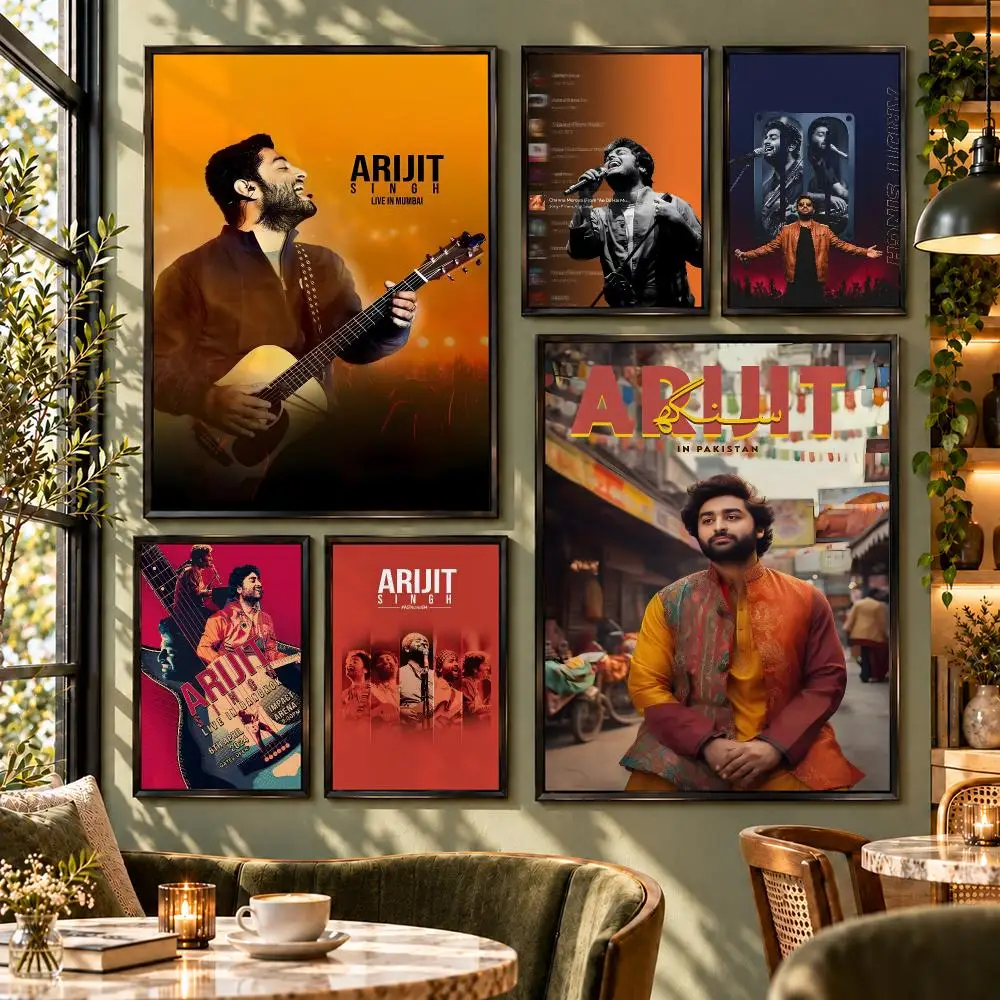 Music Indian Playback Arijit Singh Poster HD Self Adhesive Wall Decor for Bedroom Dorm Room Office Gaming Room Gift