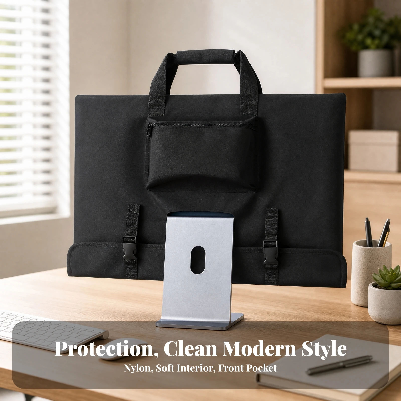 Allintegrated PC Carrying Sleeve with Compartments Heavy-Duty Allintegrated Desktop Computer Cover Storage Bag Padded