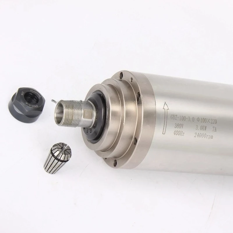 220V 380V 3.2Kw CNC Spindle Motor Three-Phase Water-Cooled 100mm Spindle Diameter